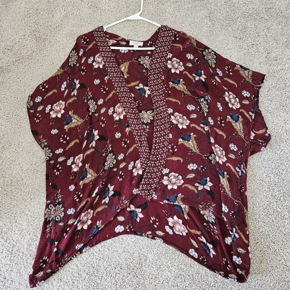 Loft outlet flowy kimono boho top women's OS - Picture 5 of 9